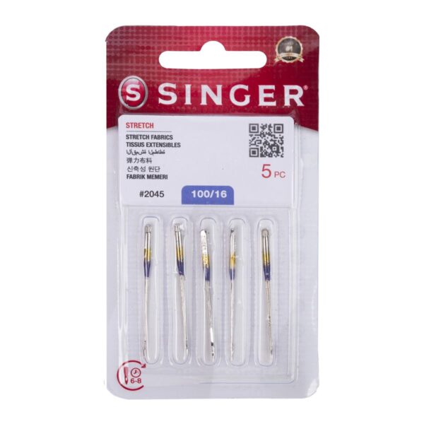 SINGER (#2045) Domestic Sewing Machine Needles (Ball Point)