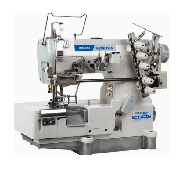 WD-500D-05CB | ELASTIC OR LACE ATTACHING FLAT-BED  INTERLOCK SEWING MACHINE WITH RIGHT CUTTER